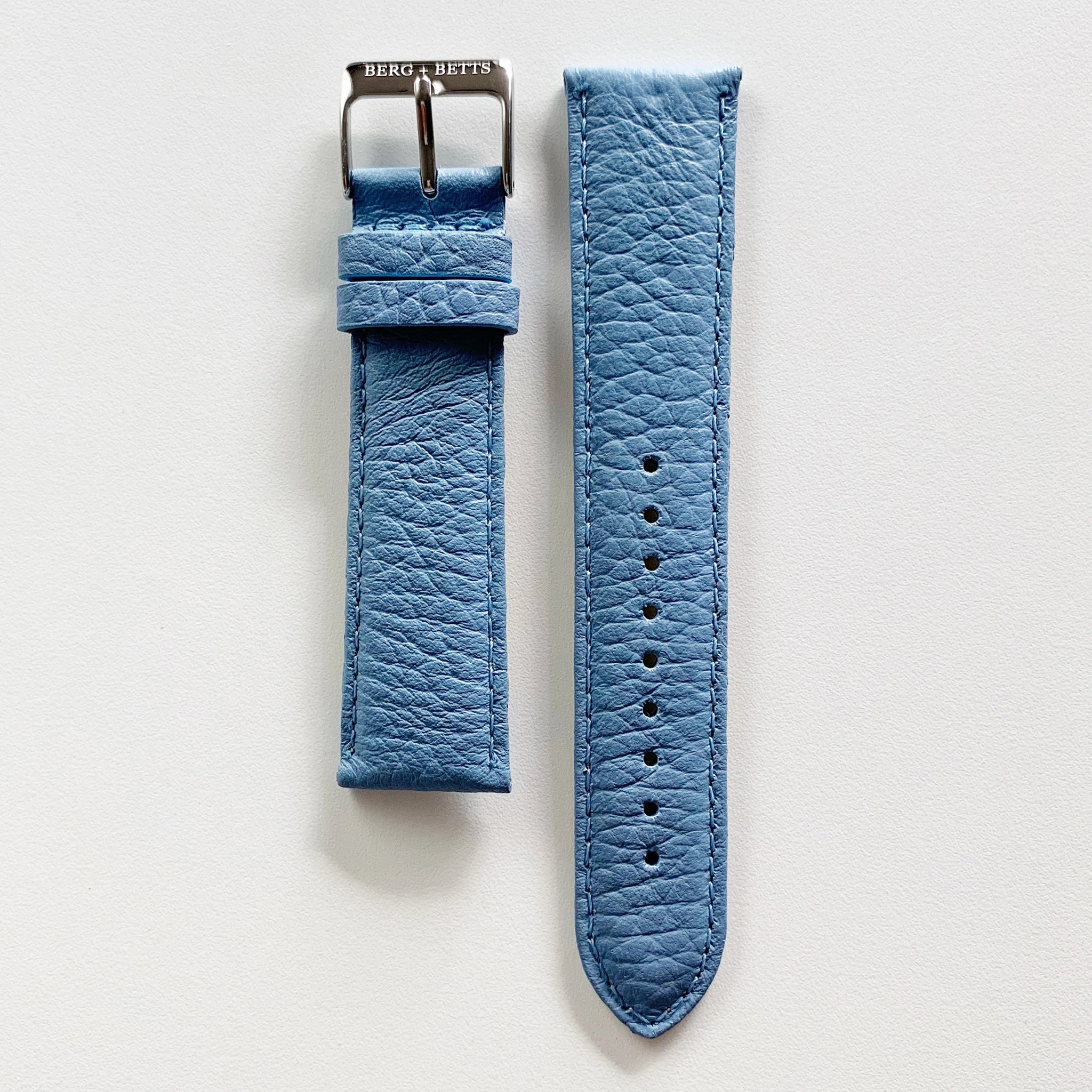 Strap 20mm Light Blue and Silver